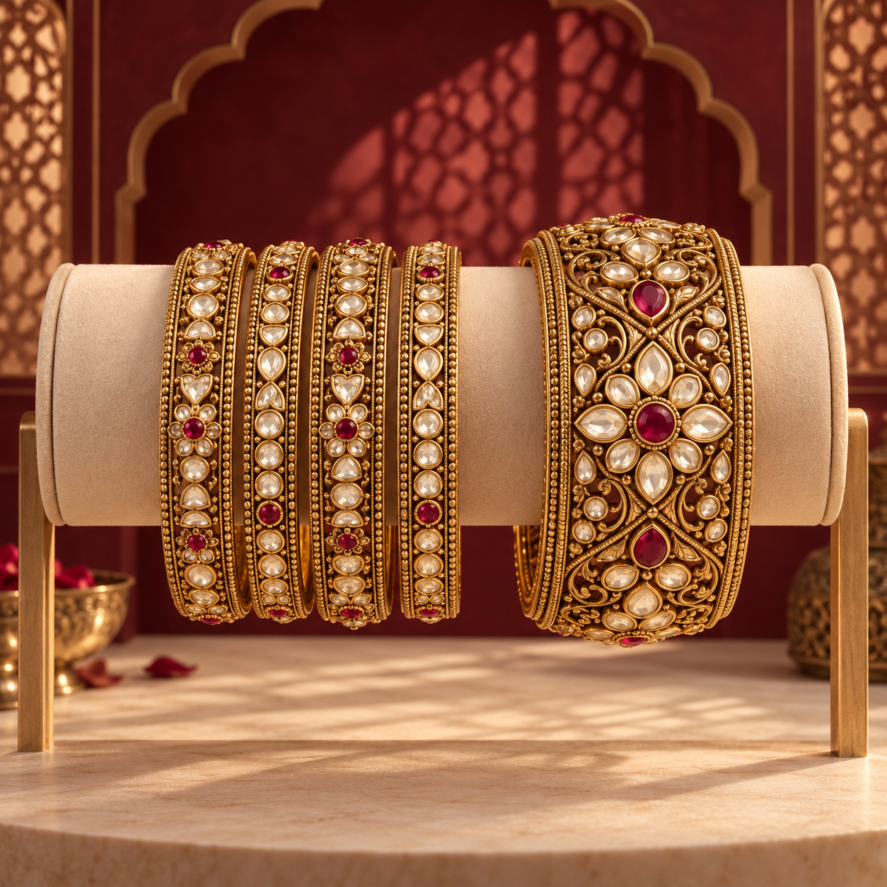 Meenakari Bird Openable Bangles