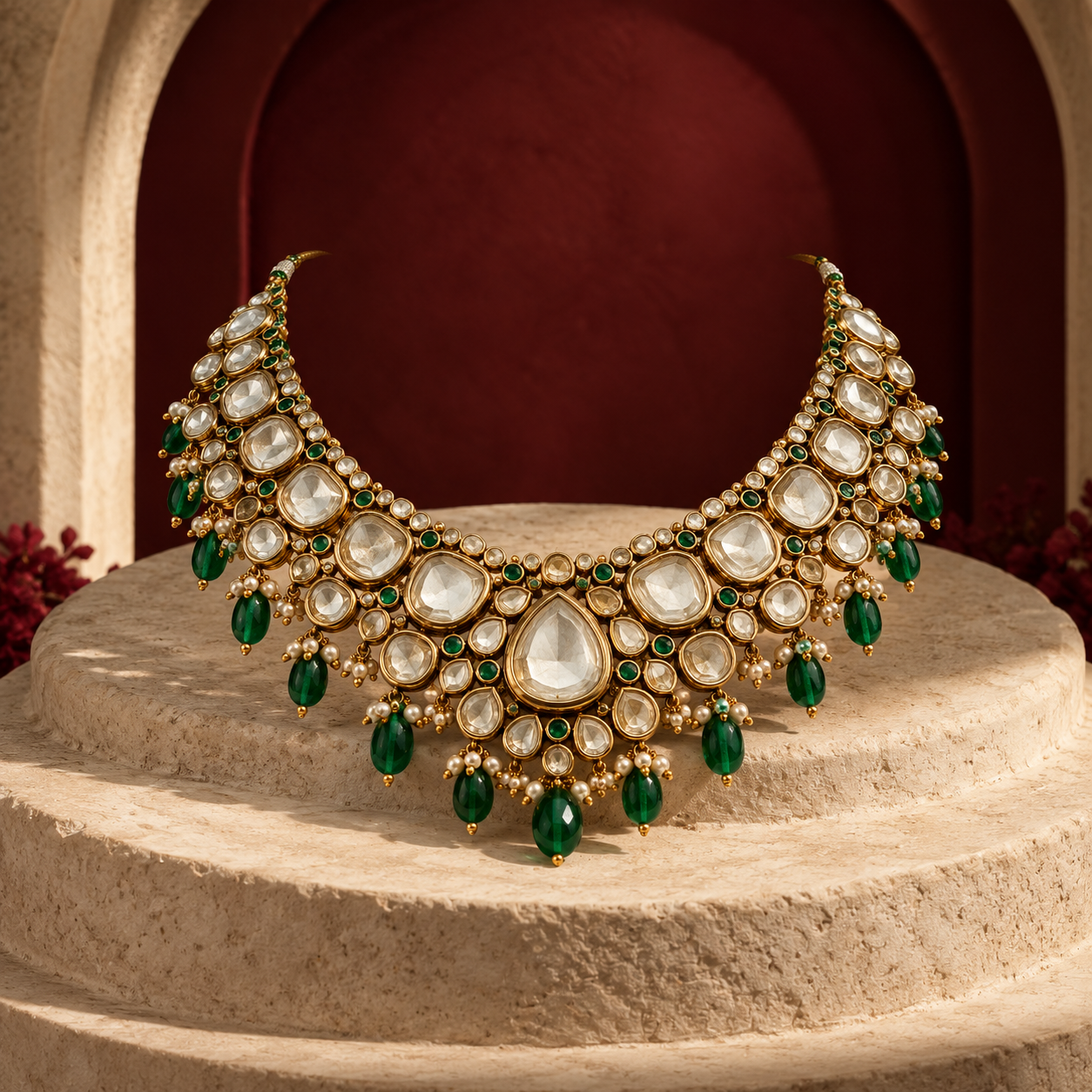 Temple Peacock Long Haram Set