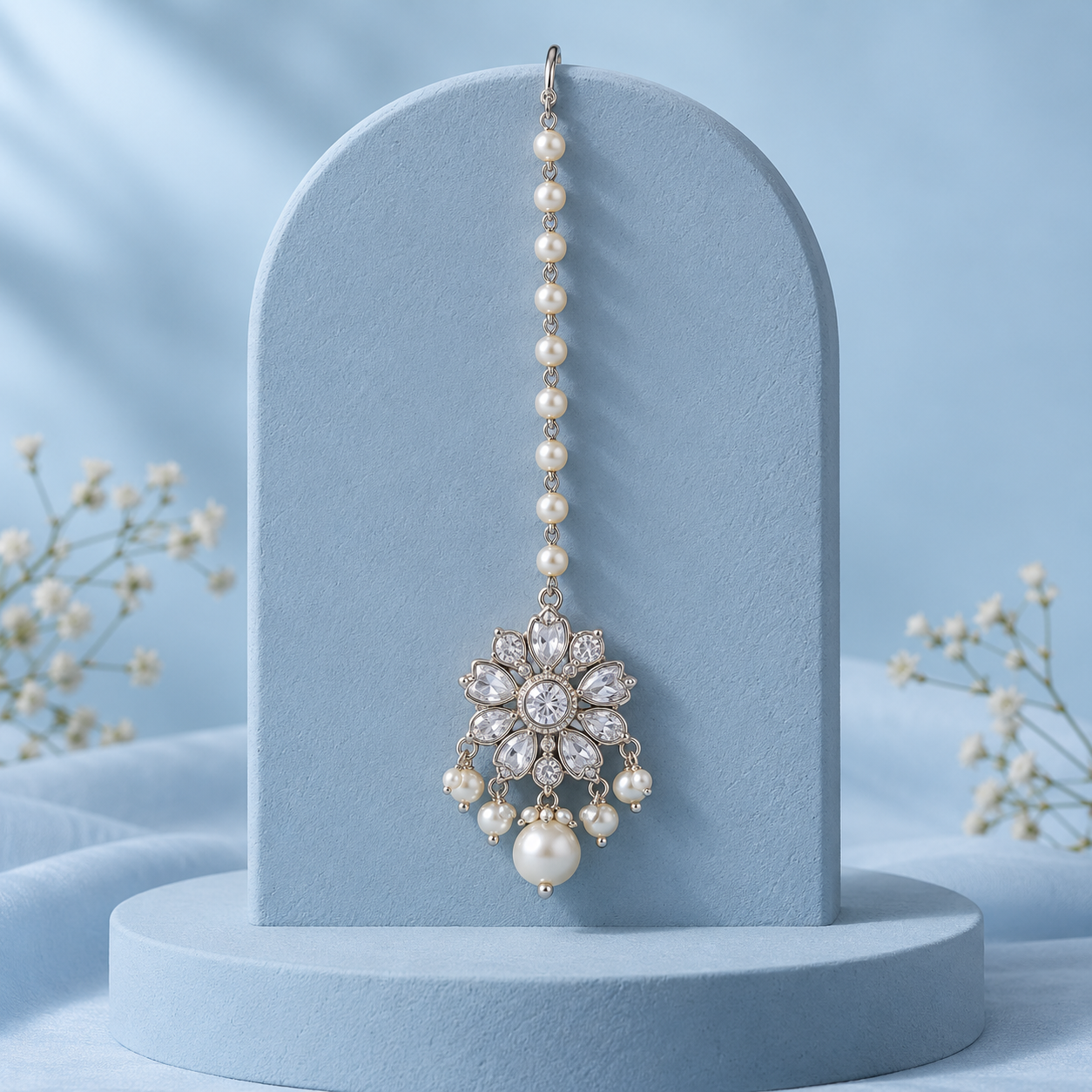 Pearl Pearl-drop Maang Tikka
