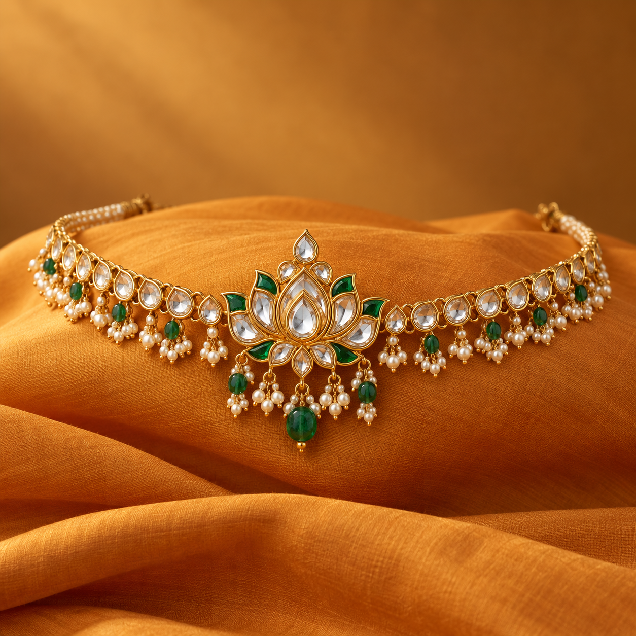 Kundan Lotus Matha Patti