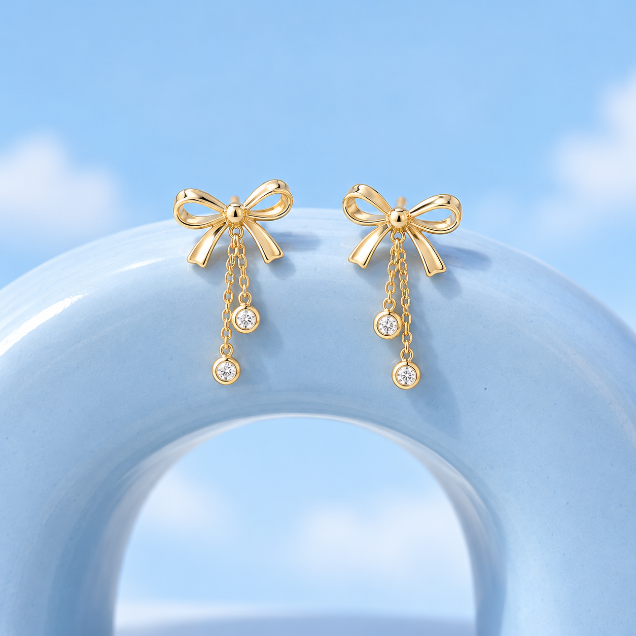 Korean Bow Korean Earrings