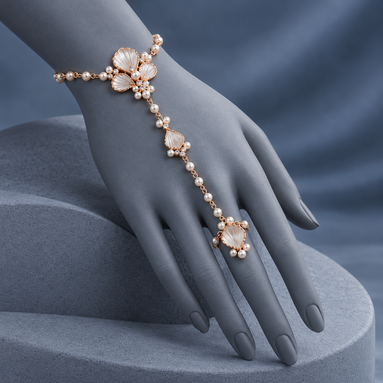 Pearl Shell Haathphool